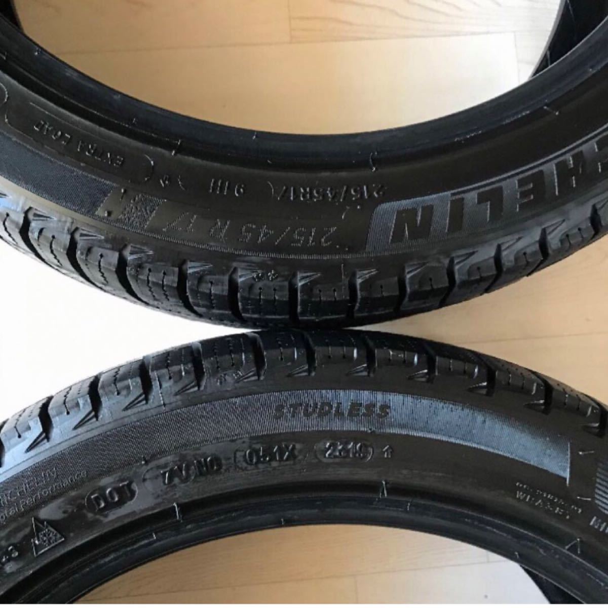 ■優良品■ミシュラン MICHELIN『X-ICE3＋』215/45r17 18年〜19年製 約8分山 スタッドレス 送料無料！