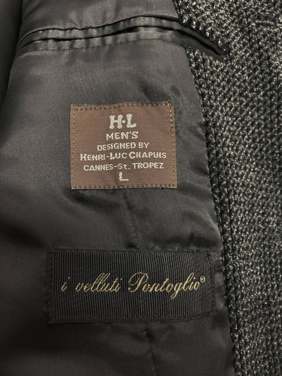 HENRI-LUC-CHAPUIS コーディロイジャケット 黒 C100% サイズ L相当、ブルゾン,コールテン,秋冬,オシャレ,コート,防寒 ★中古品 HENRI-LUC-CHAPUIS コーディロイジャケット 黒 C100% サイズ L相当、ブルゾン,コールテン,秋冬,オシャレ,コート,防寒 ★中古品