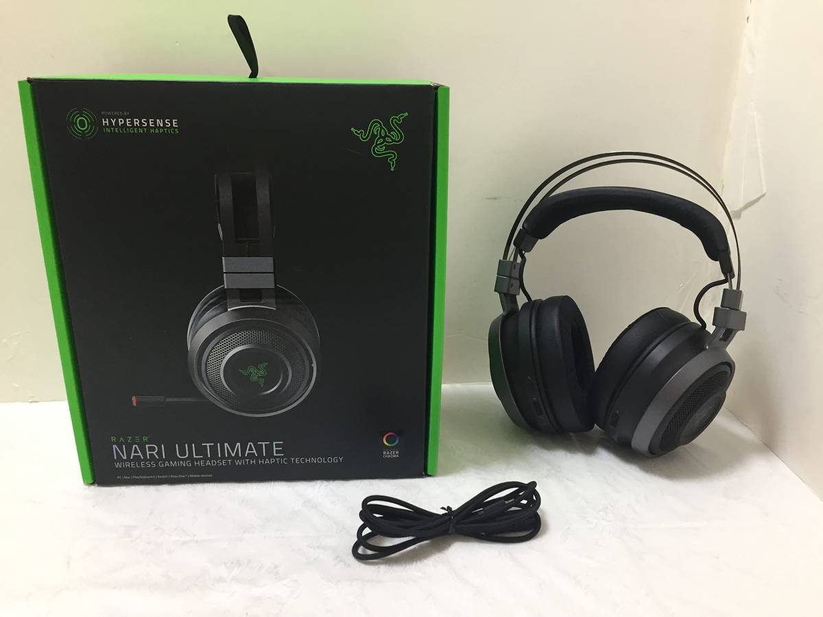 中古美品 RAZER NARI ULTIMATE ゲーミングヘッドホン Yahoo!オークション - 【2】【A】Razer Nari Ultimate