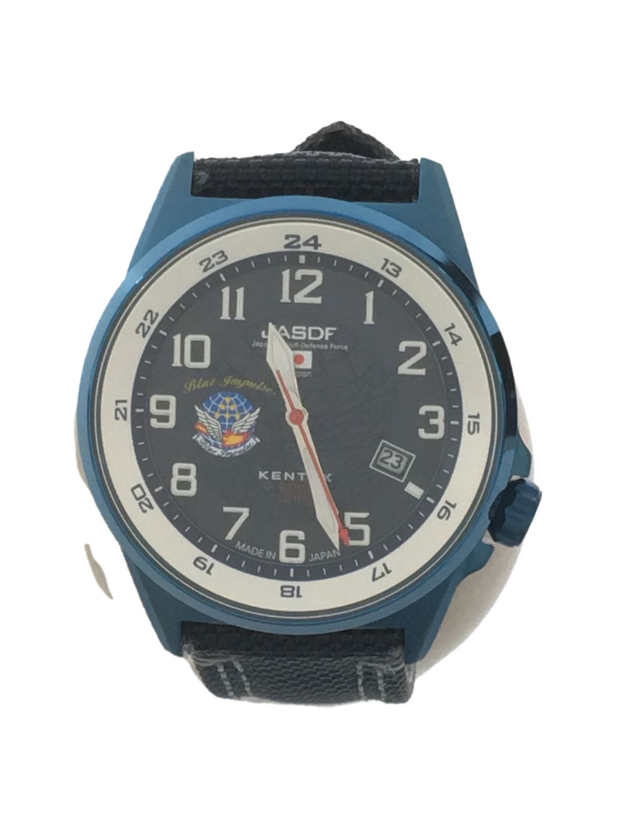 Kentex◇ブルーインパルス/JASDF/クォーツ腕時計/アナログ/キャンバス/NVY/S715M-07