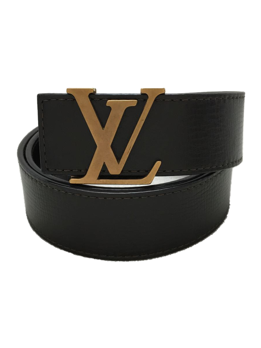 LOUIS VUITTON◇サンチュール LV イニシアル ユタ/LVロゴレザーベルト
