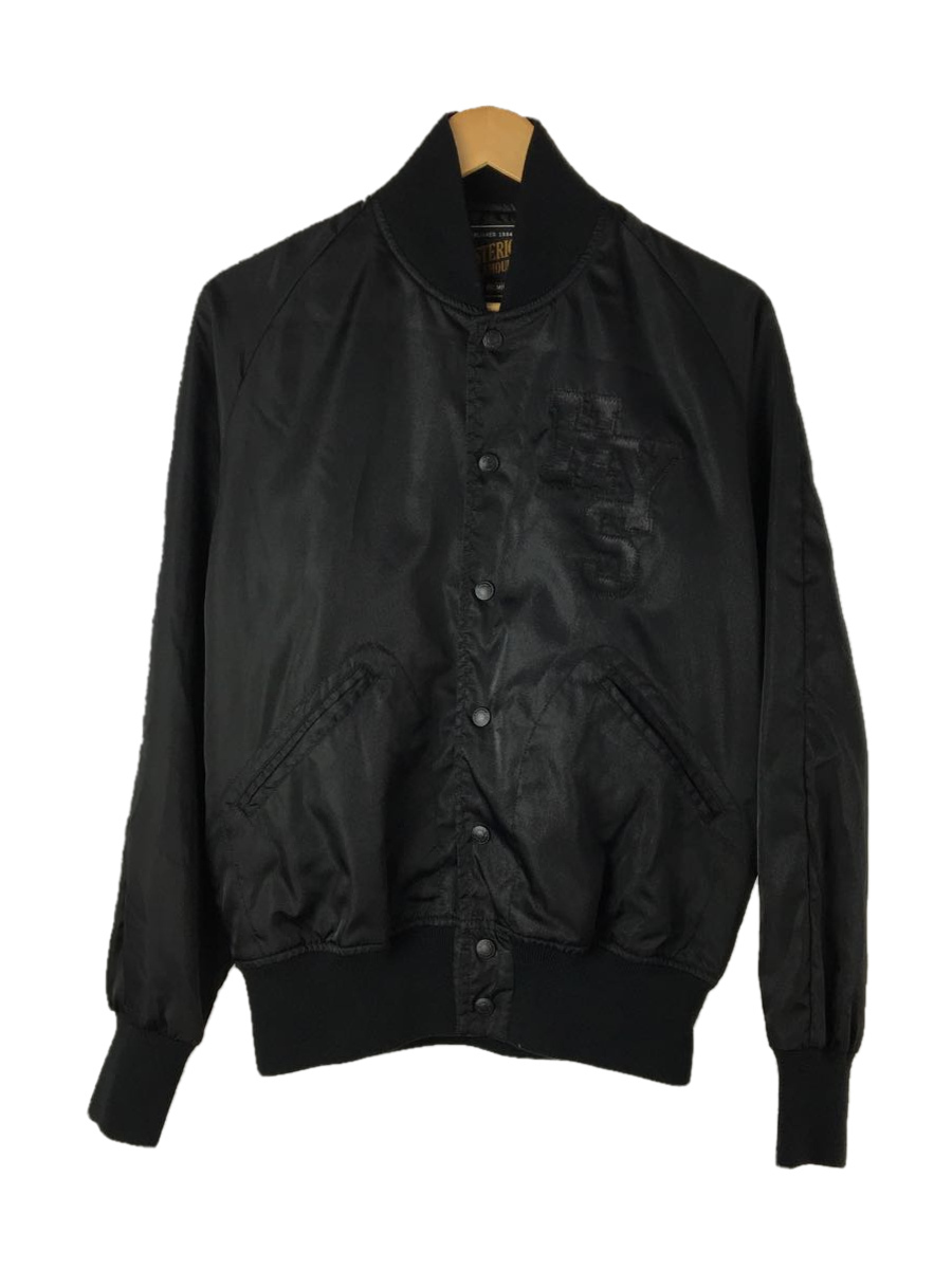 HYSTERIC GLAMOUR◇スタジャン/S/ナイロン/BLK/無地 sariater-hotel.com
