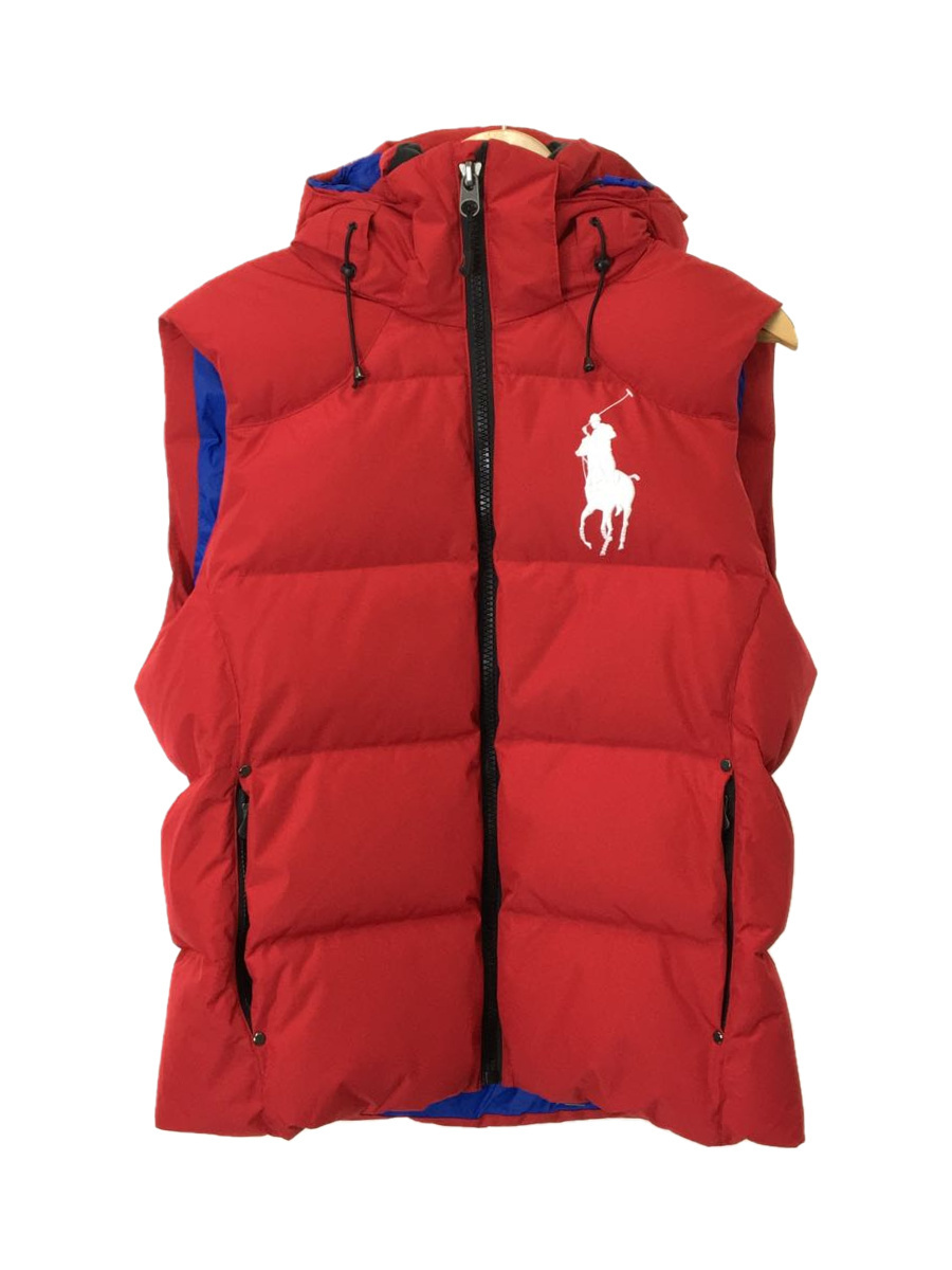 POLO RALPH LAUREN◇ビッグポニー/ダウンベスト/M/ポリエステル/RED