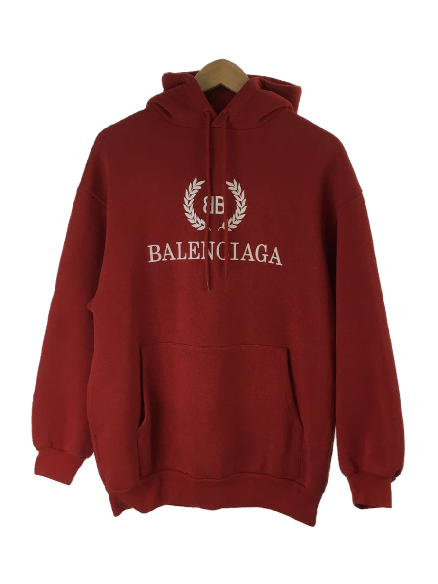 BALENCIAGA◇バレンシアガ/パーカー/S/コットン/レッド/541690 BALENCIAGA◇バレンシアガ/パーカー/S/コットン/レッド/541690