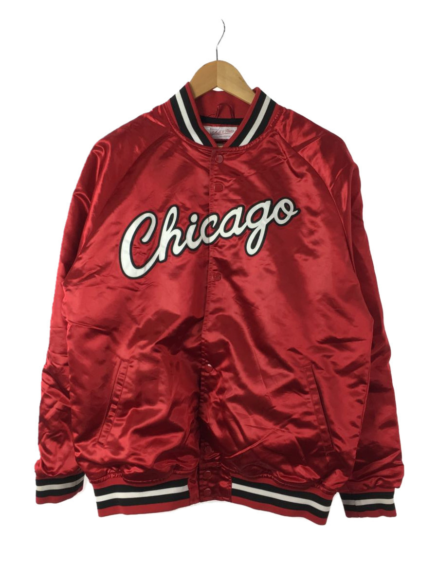 CHICAGO BULLS(シカゴブルズ)mitchell&ness/スタジャン/L/ポリエステル