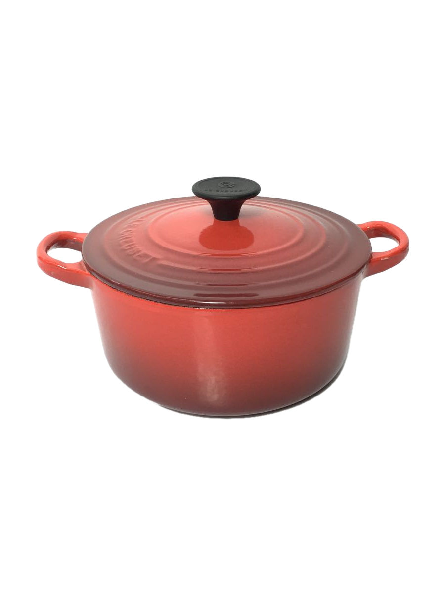 LE CREUSET◇両手鍋/容量:1.8L/サイズ:18cm/RED/赤/チェリーレッド 