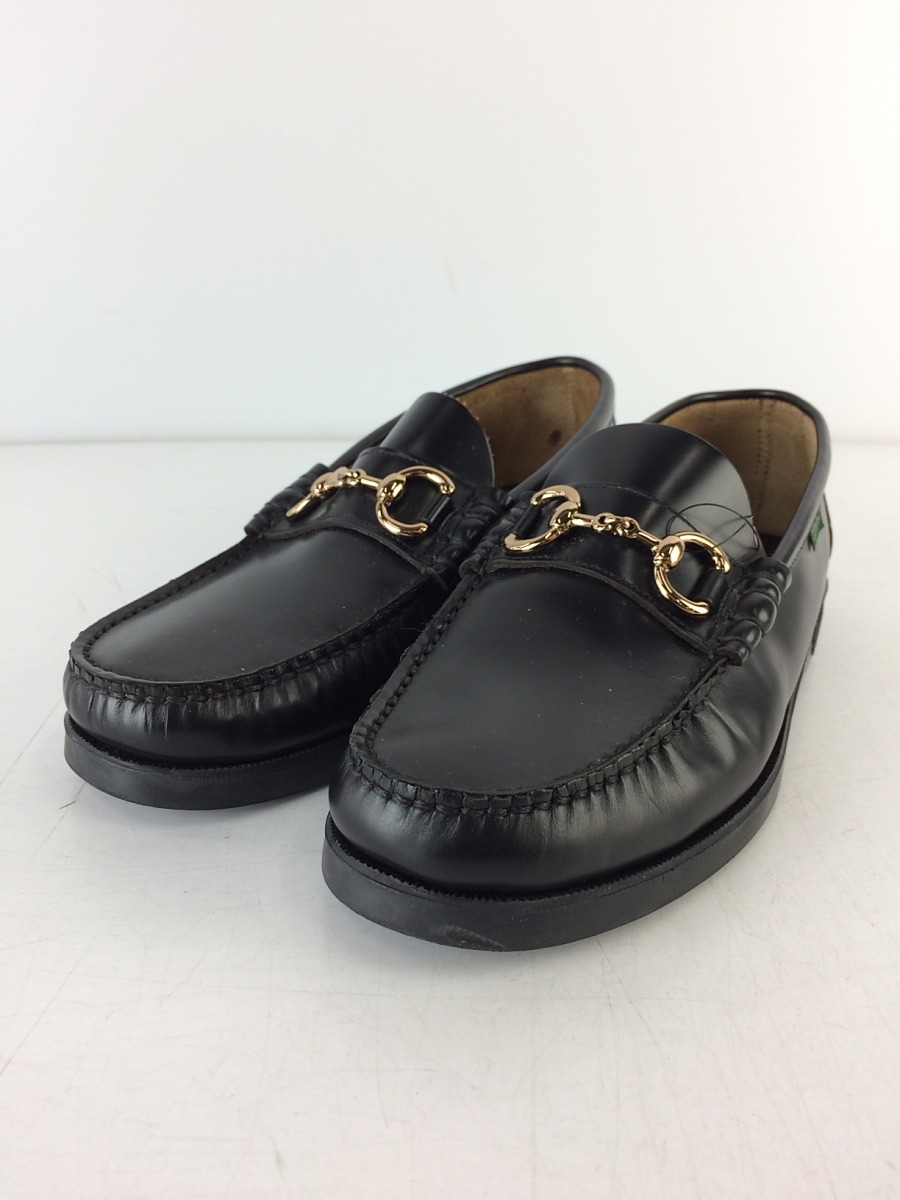 Paraboot◇CORAUX MORS/MARINE/ビットローファー/UK6/BLK/黒/レザー