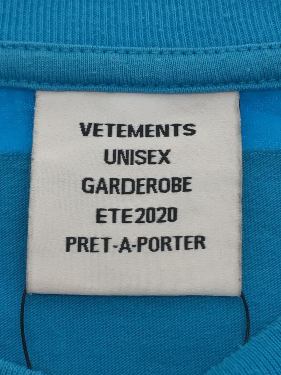 VETEMENTS◇20SS/LOGO Postage T-shirt/Tシャツ/L/ポリエステル/BLU