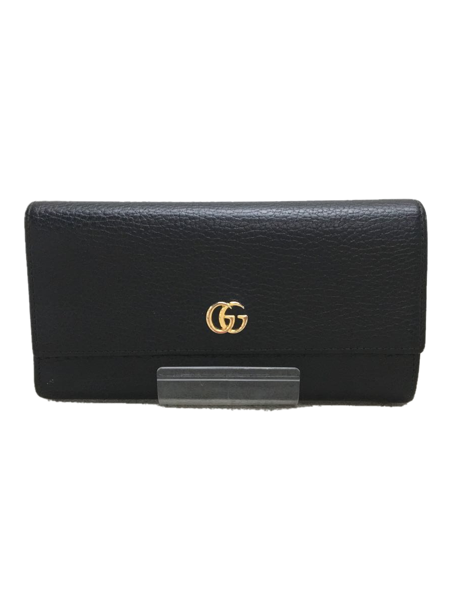 GUCCI◇長サイフ_GGマーモント/レザー/BLK lp2m.ustjogja.ac.id