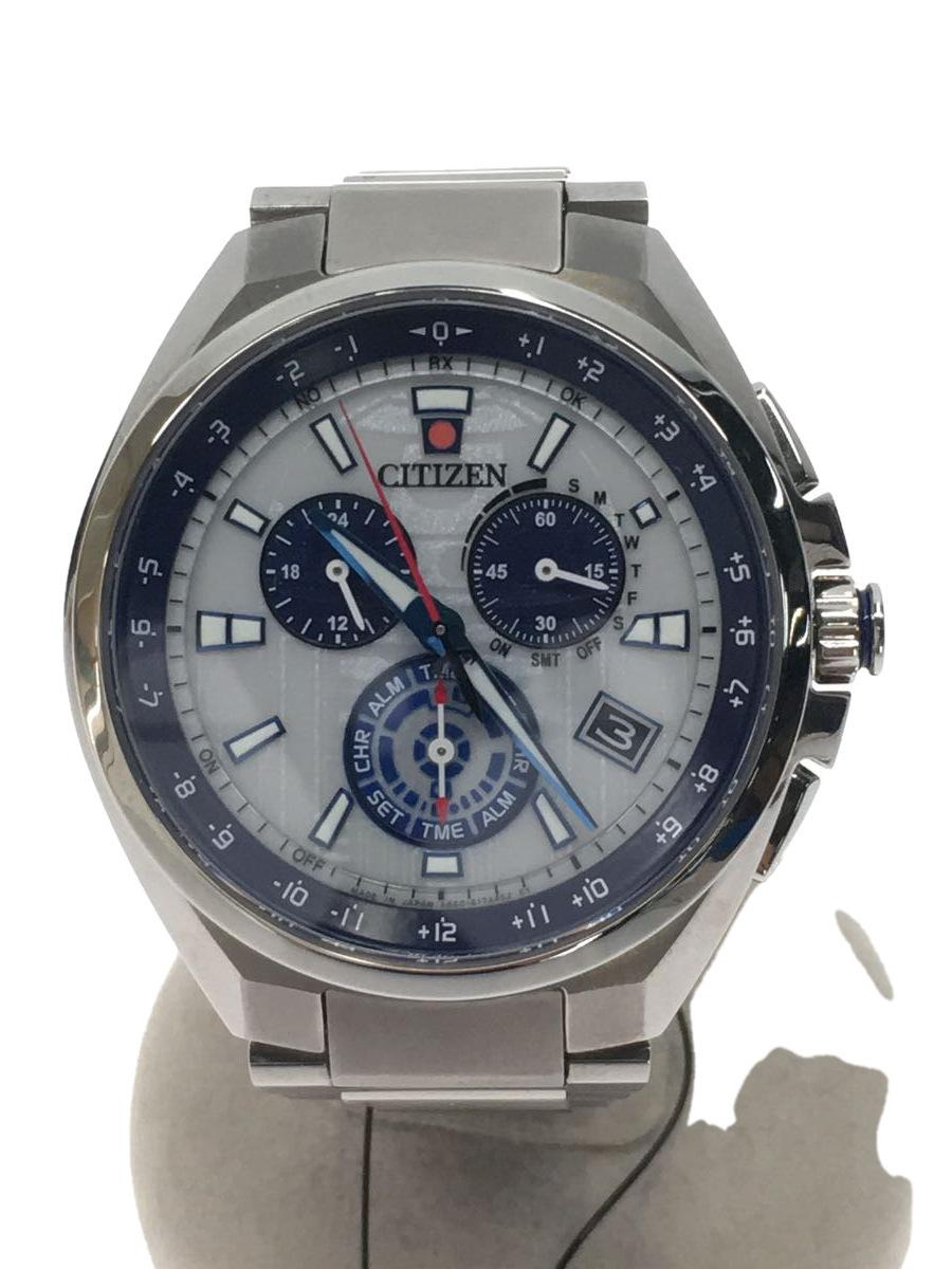 CITIZEN◇クォーツ腕時計/アナログ/WHT/SLV/E660-S126991/STARWARS/R2