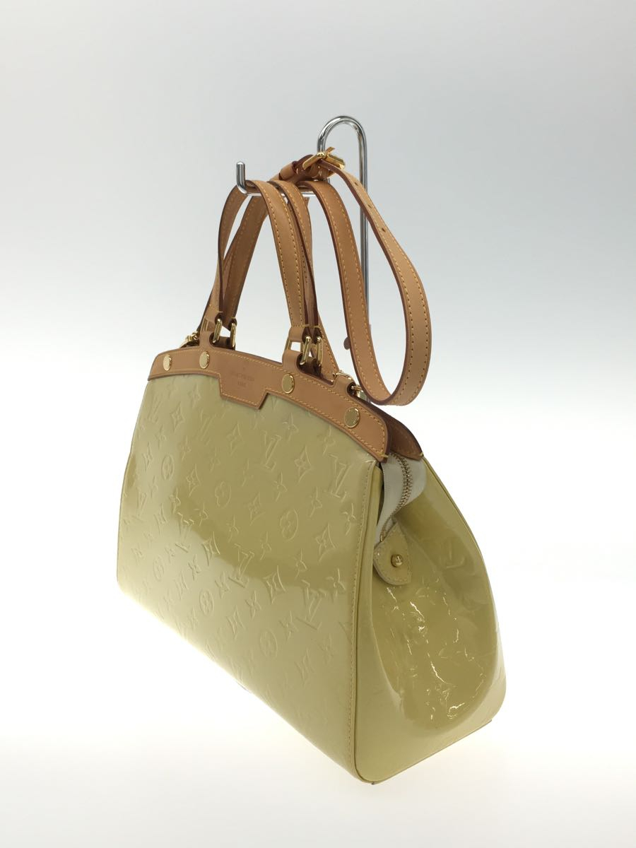 LOUIS VUITTON◇ブレアMM_モノグラム・ヴェルニ_WHT/エナメル/WHT
