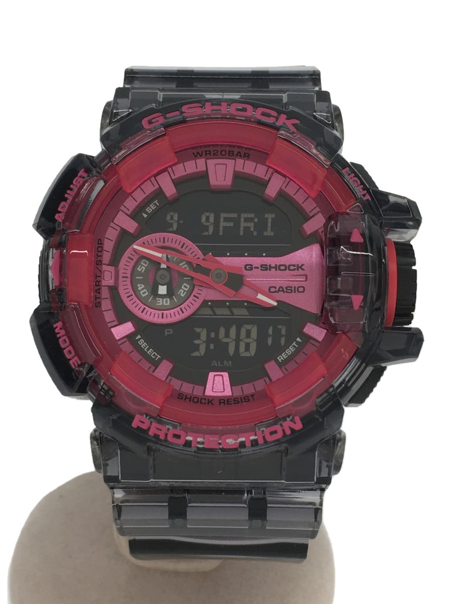 CASIO◇クォーツ腕時計・G-SHOCK/デジアナ/PNK/BLK saturnotek.com