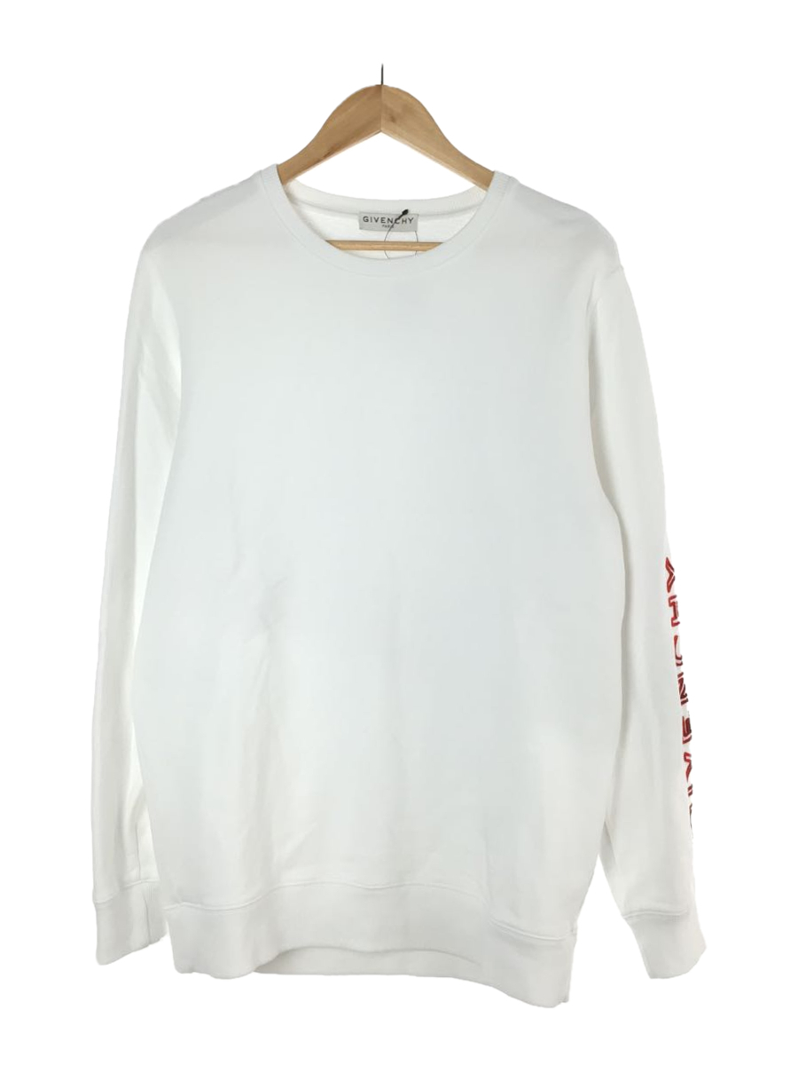 GIVENCHY◇グラデーションロゴクルーネックスウェット/XS/コットン/WHT