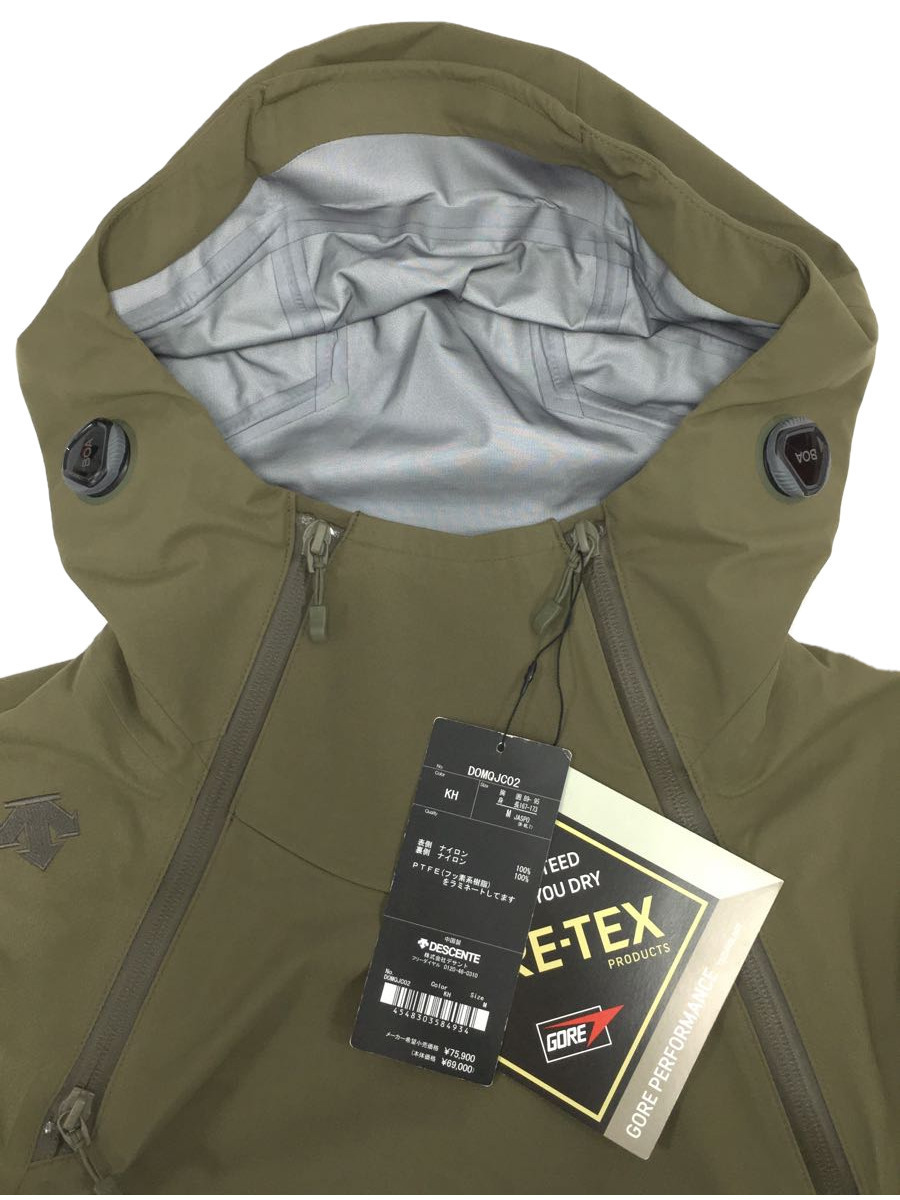 DESCENTE◇GORE-TEX BOA JACKET/ジャケット/M/ゴアテックス/KHK