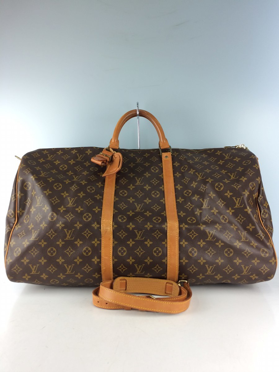 Used Louis Vuitton Keepall 60 Brw/Pvc/Brw Bag