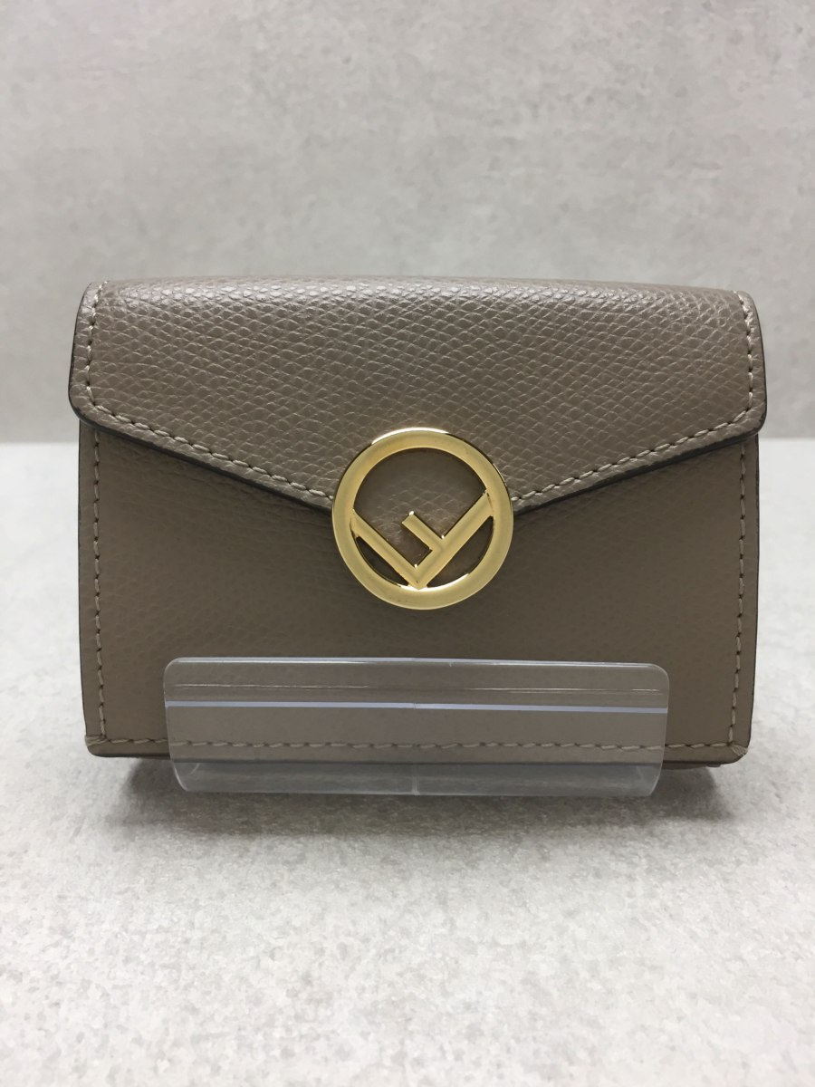 FENDI◇3つ折り財布/レザー/ベージュ/8M0395 | www.ddechuquisaca.gob.bo