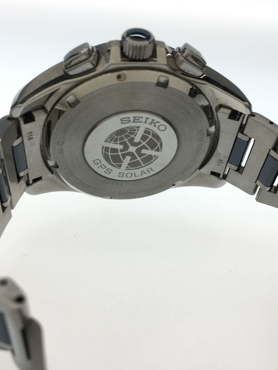 SEIKO クォーツ腕時計/アナログ/ステンレス/BLU/SLV/8X53-0AB0-2 