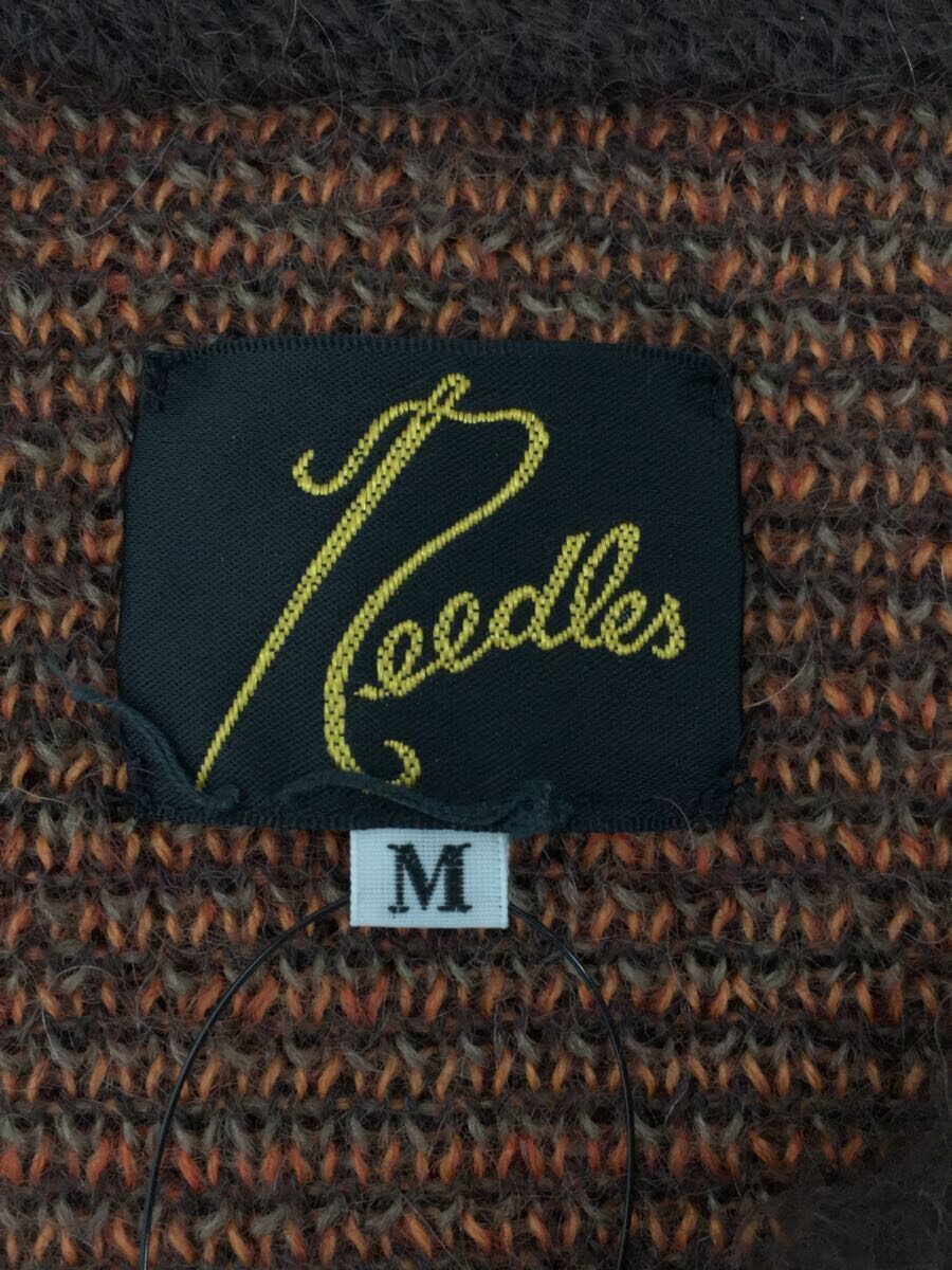 Needles◇20AW/Mohair Cardigan Mondrian/M/モヘア/ブラウン/HM269