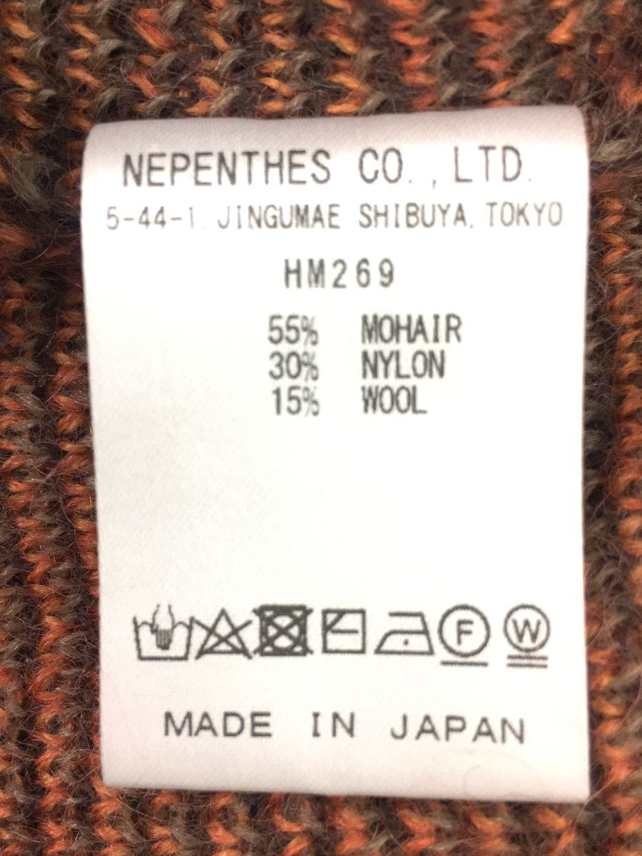Needles◇20AW/Mohair Cardigan Mondrian/M/モヘア/ブラウン/HM269