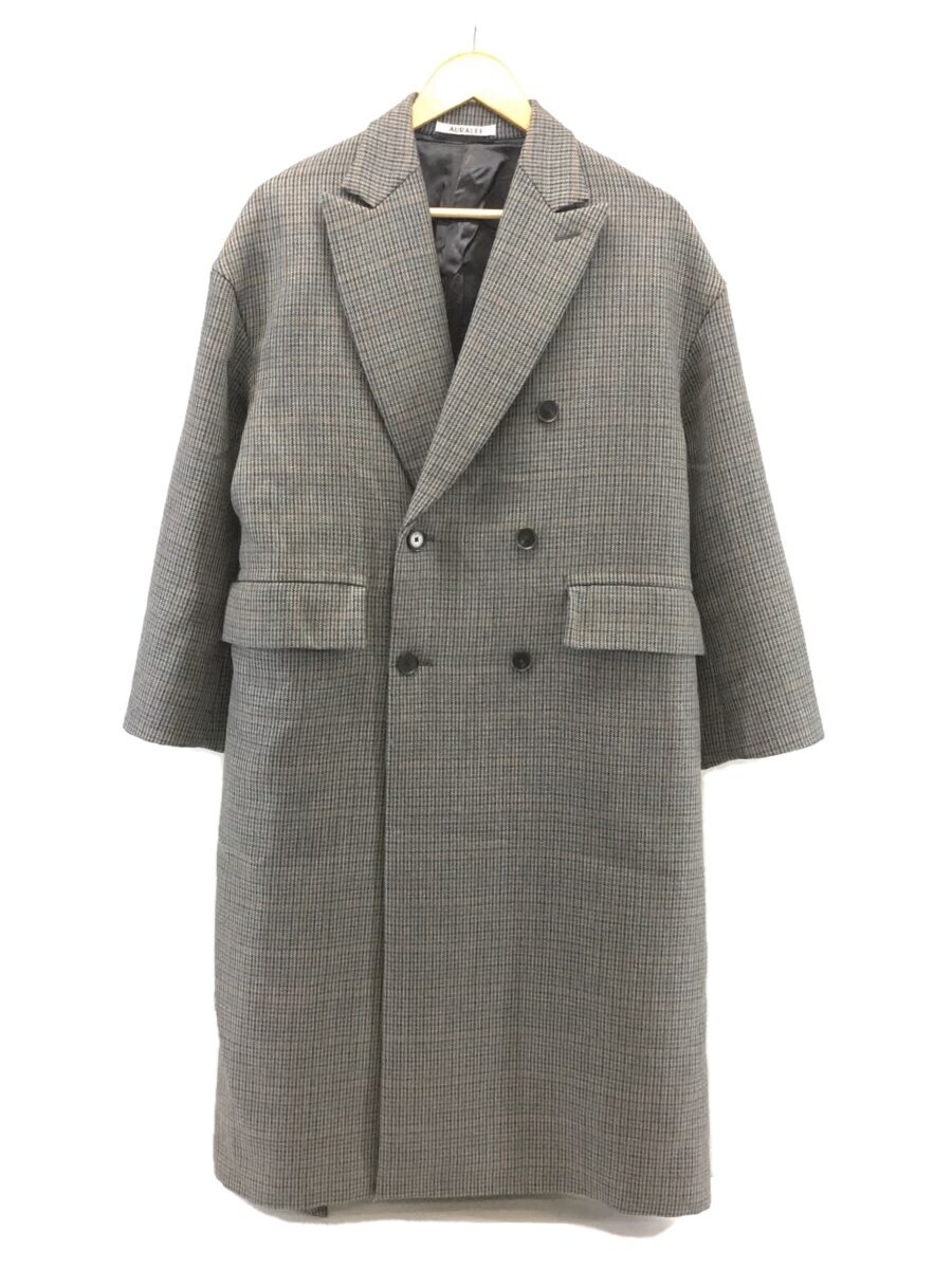 AURALEE◇DOUBLE FACE CHECK DOUBLE-BREASTED COAT/19AW/A8AC03BN ...