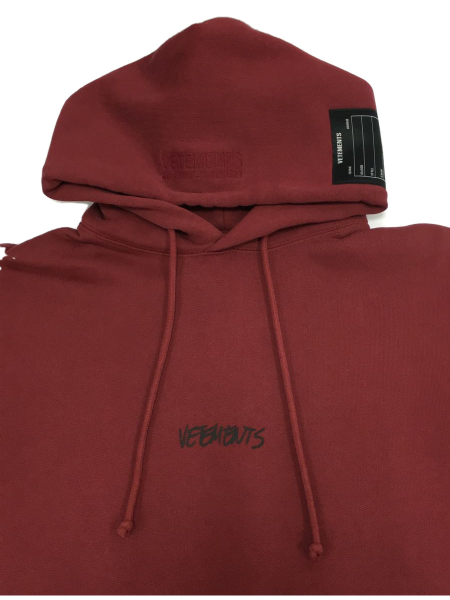 VETEMENTS LOGO HOODIE ロゴプリントプルオーバーパーカー-