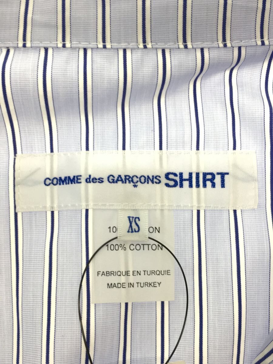 COMME des GARCONS SHIRT◇ジャケット/XS/コットン/BLU/ストライプ