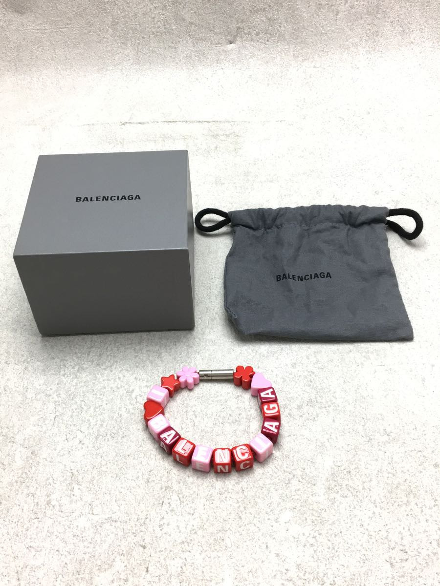 BALENCIAGA◇649427/Toy Bracelet/ブレスレット/ピンク/シルバー