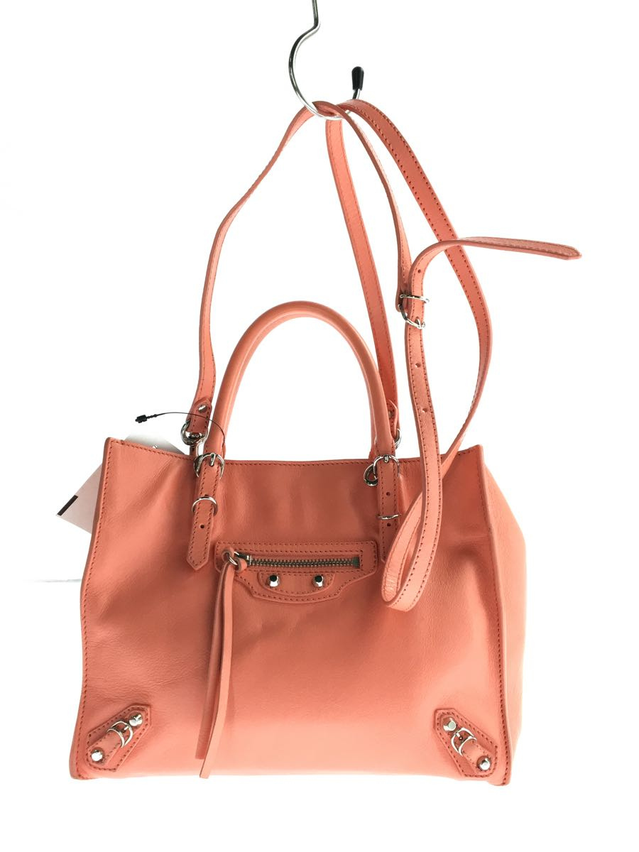 BALENCIAGA◇ペーパーミニショルダーバッグ/レザー/PNK/無地/305572
