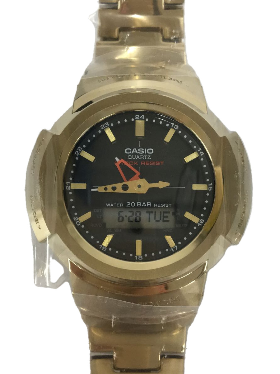 CASIO◇ソーラー腕時計_G-SHOCK/アナログ/ゴールド/AWM-500GD-9AJF