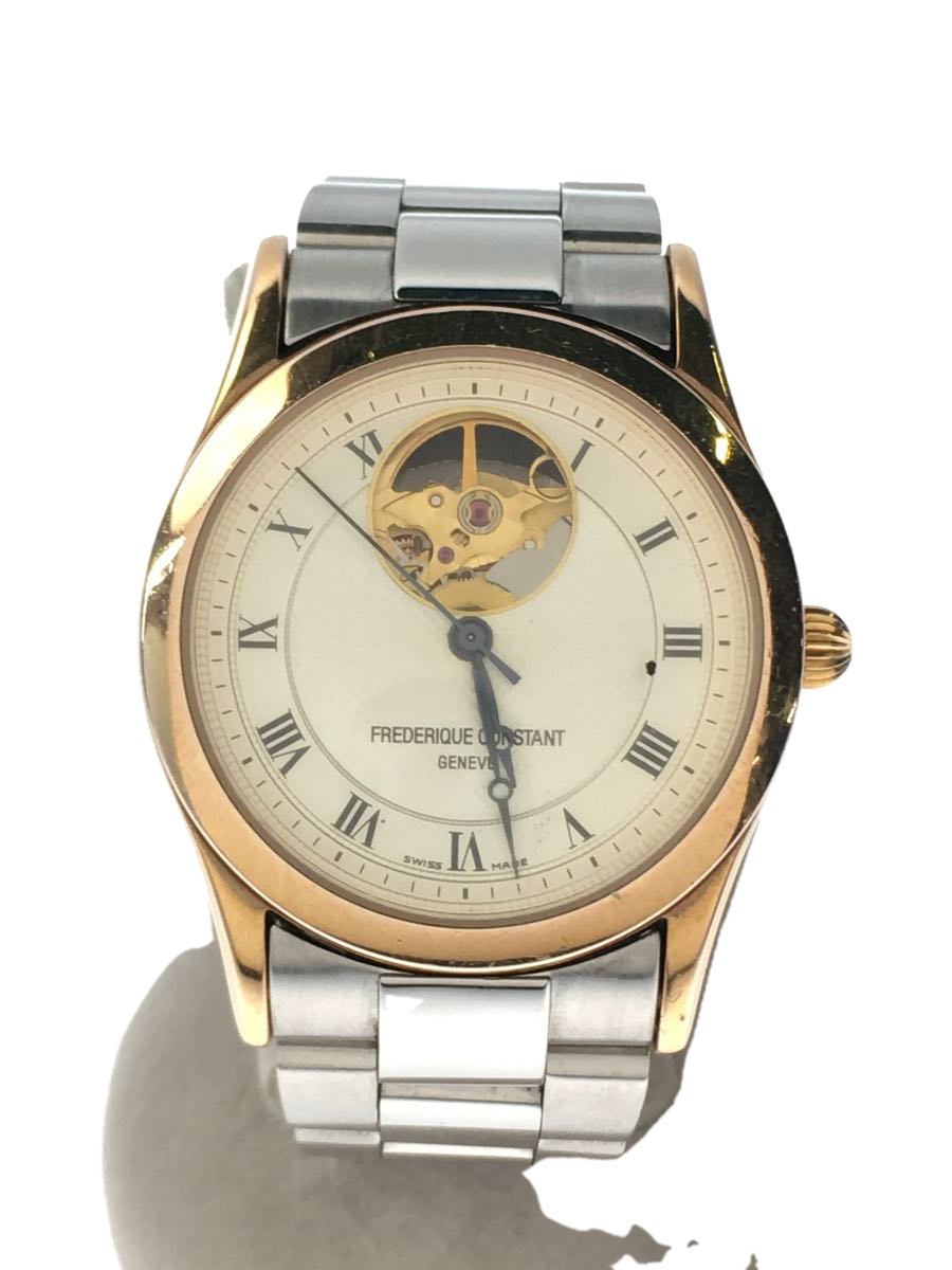 FREDERIQUE CONSTANT◇自動巻腕時計/アナログ/ステンレス/WHT/SLV/FC