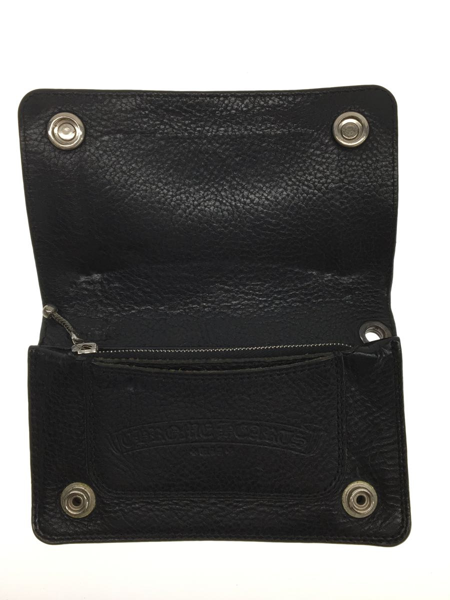 CHROME HEARTS◇1zip/クロスボタン/2つ折り財布/2246-304-0010-0200