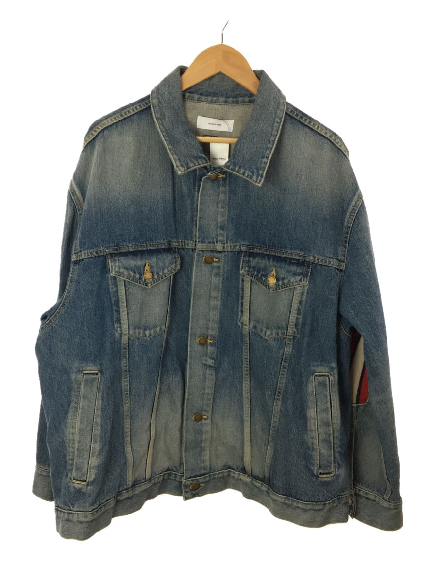 FACETASM◇WASHED RIB DENIM JACKET/Gジャン/4/コットン/インディゴ