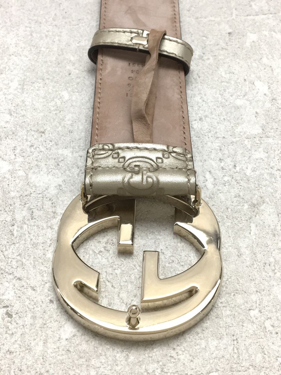 お得在庫 Gucci - グッチ 114876 インターロッキングG GGシマ レザー