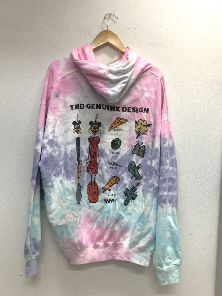 TMD GENUINE DESIGN/パーカー/XL/コットン/マルチカラー/タイダイ染め
