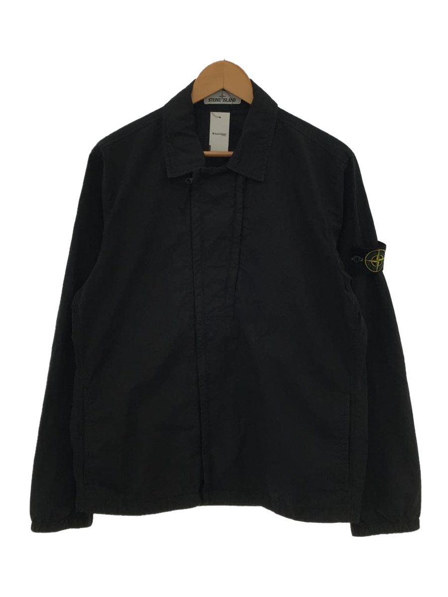 STONE ISLAND◇ジャケット/M/コットン/BLK/無地/721510408/オーバー