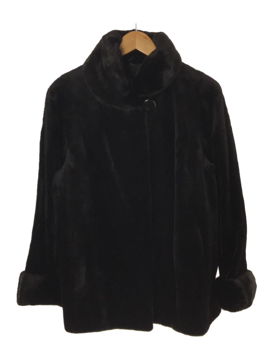 SAGA MINK◇コート/ROYAL/FREE/ファー/BLK/サガミンク