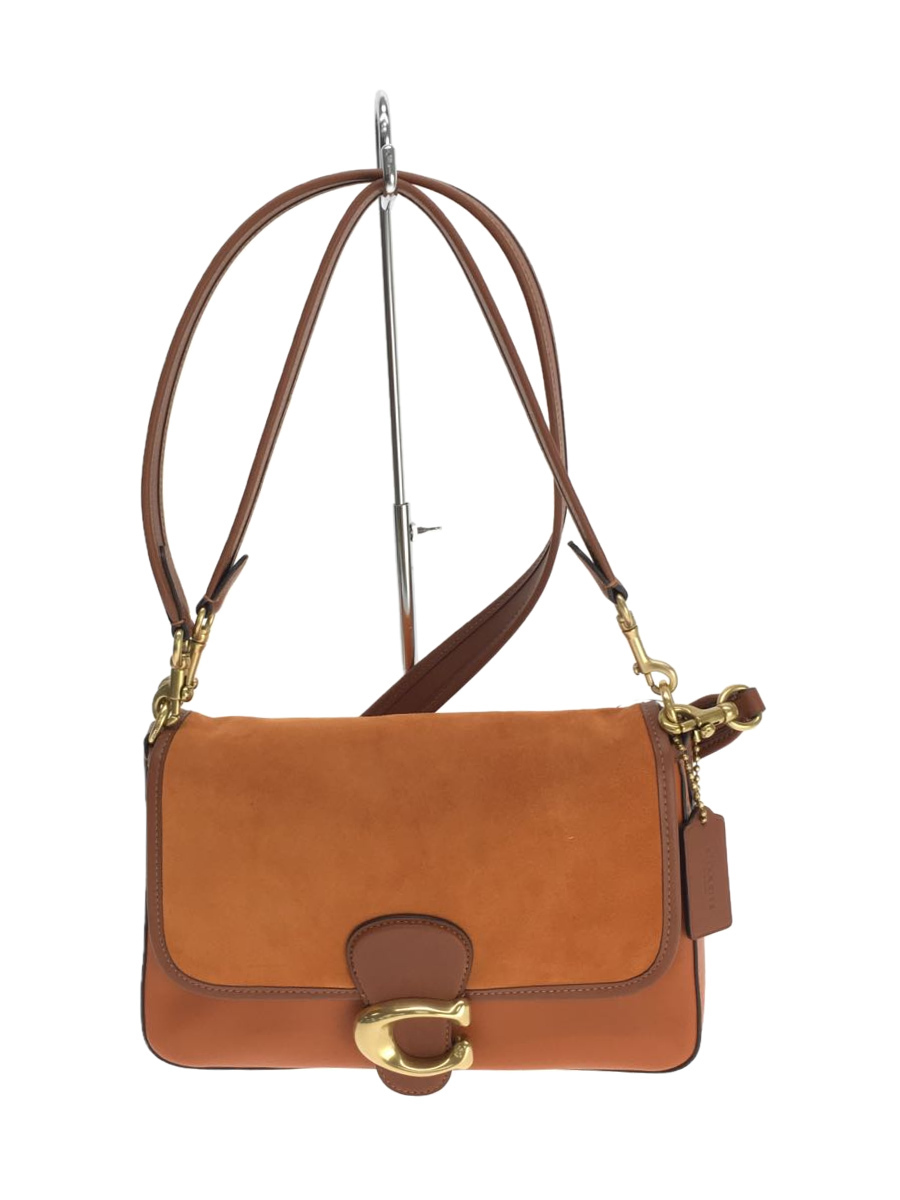 COACH◇ソフトタビー/ショルダーバッグ/スウェード/ブラウン/C5262
