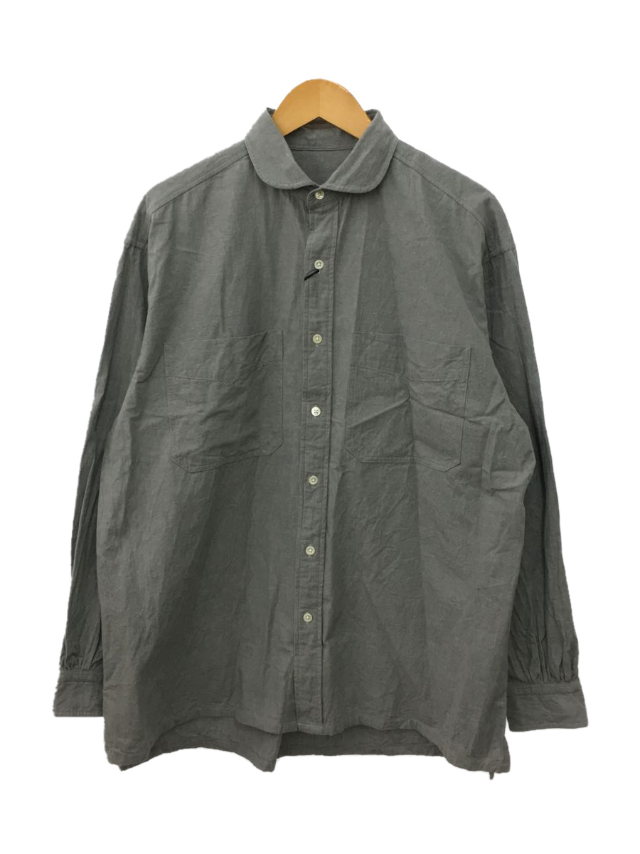Porter Classic◇長袖シャツ/2/コットン/グレー/WIDE POCKET SHIRT/PC