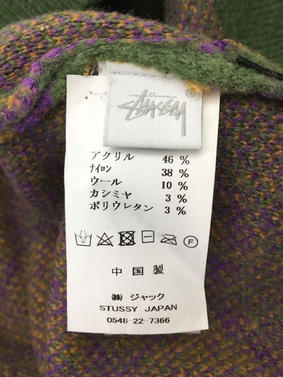 STUSSY◇22SS/PAISLEY SWEATER/カシミヤ混/S/アクリル/KHK/117118