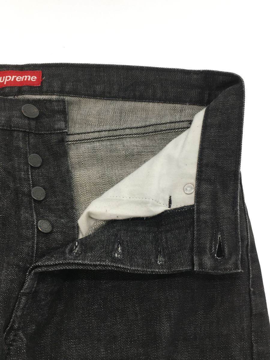 Supreme◇Stone Washed Black Slim Jean/ストレートパンツ/30/コットン