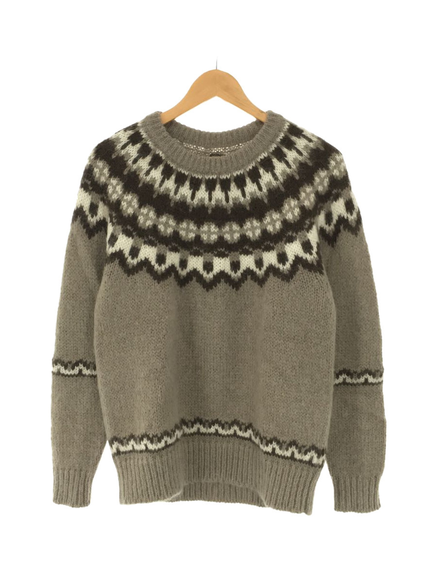BATONER◇MOHAIR NORDIC CREW NECK モヘア ノルディック クルーネック