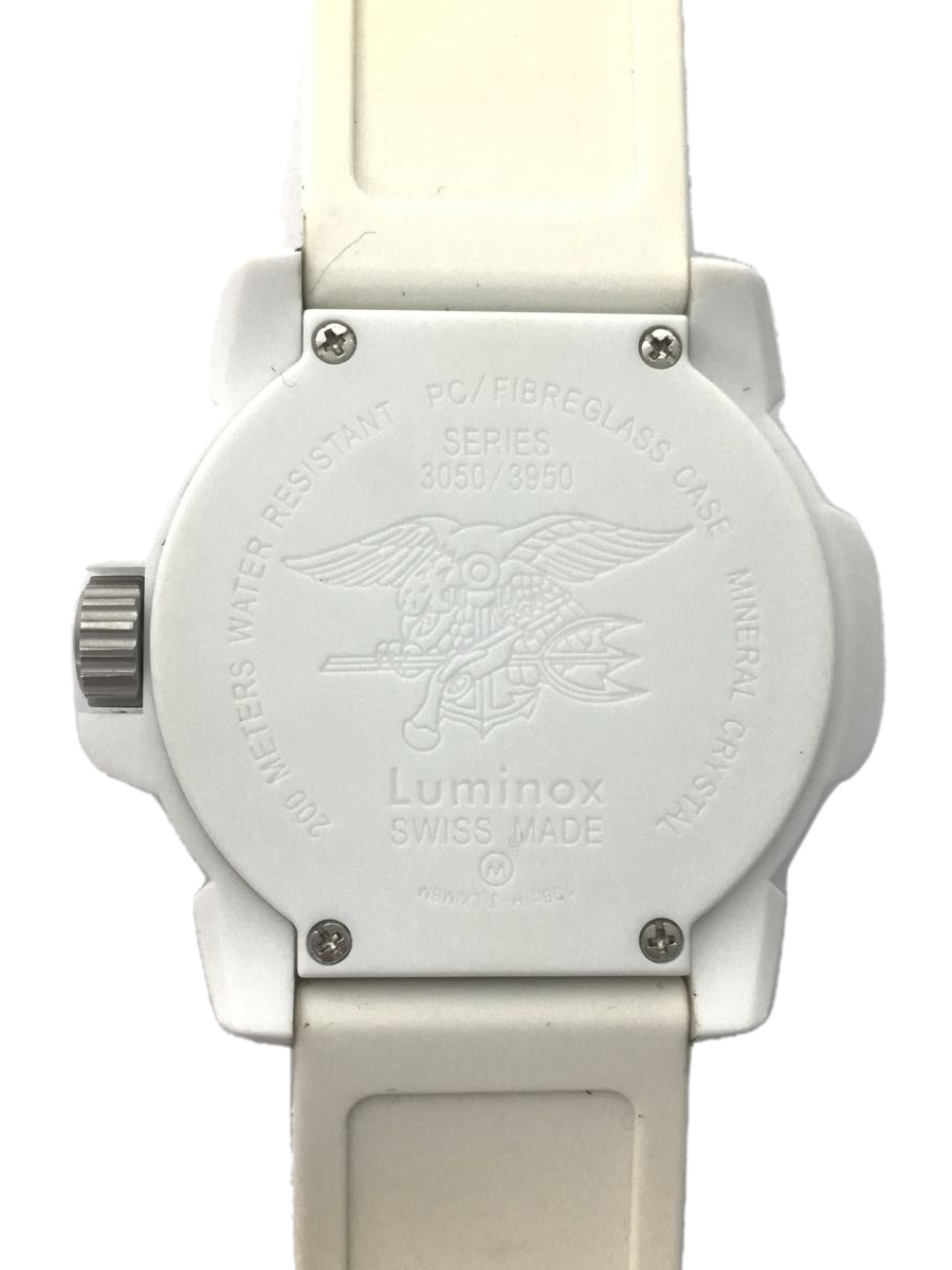 LUMINOX◇クォーツ腕時計/アナログ/ラバー/ホワイト/SERIES 3050/3950