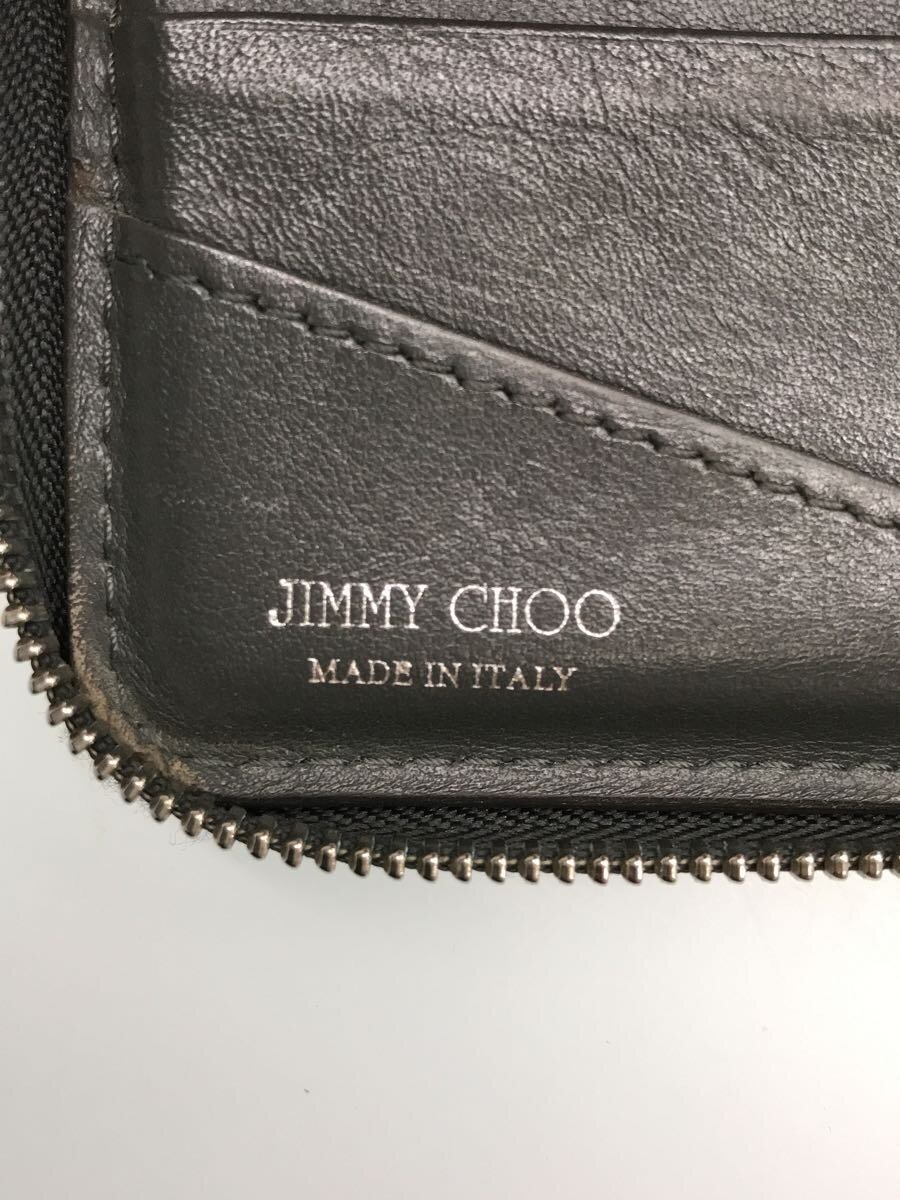 JIMMY CHOO◇2つ折り財布/エナメル/GRN/ユニセックス