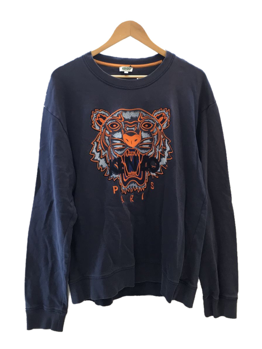 KENZO◇スウェット/XXL/コットン/NVY/F965SW0014XA/トラ/刺繍