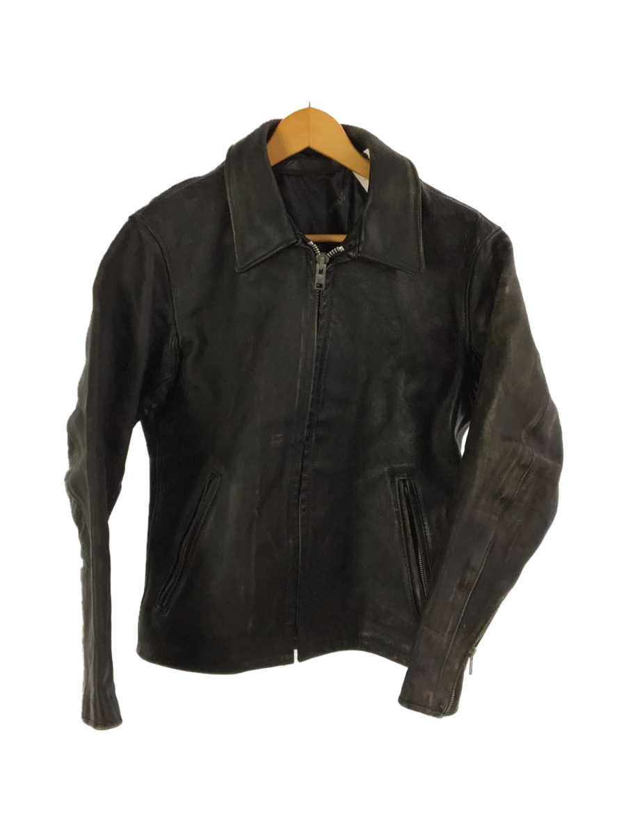 Schott◇シングルライダースジャケット/34/レザー/BLK | stainu