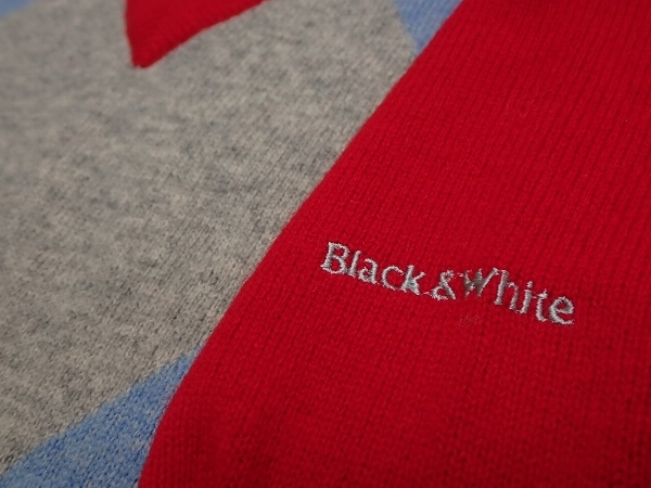 ブラックアンドホワイト セーター・M□BLACK WHITE/ゴルフ/ニット/22*10*1-18_画像6
