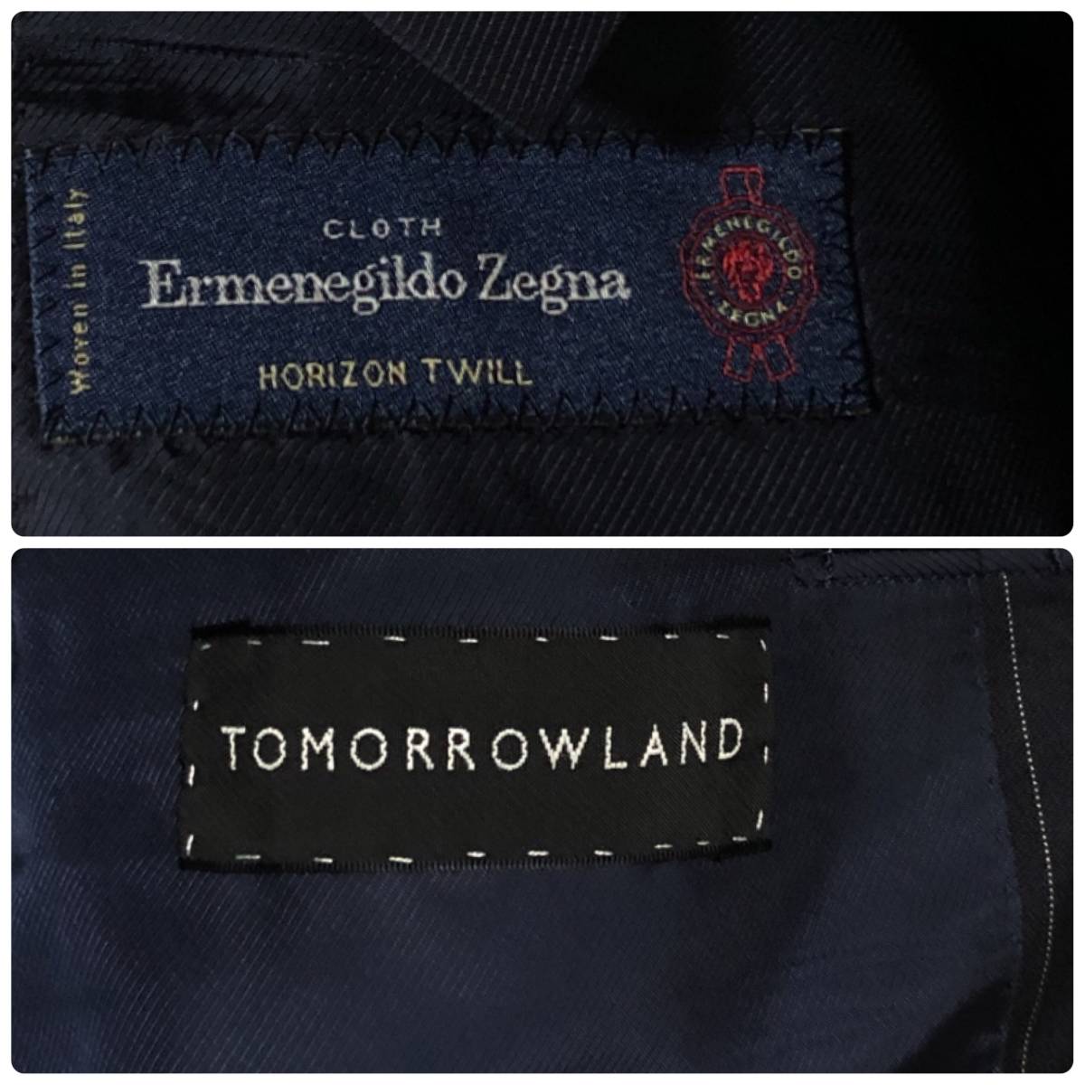 トゥモローランド ゼニア 2Bスーツ/セットアップ/TOMORROWLAND Ermenegildo Zegna HORIZON TWILL ストライプ テーラードジャケット＆パンツ_画像5