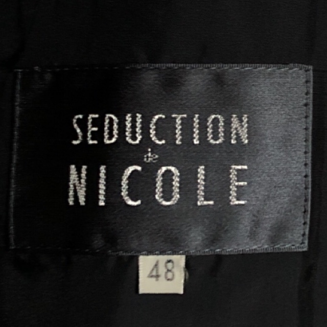 NICOLE 80's スタンドカラー スーツ 48/SEDUCTION de NICOLE セデュクション ドゥ ニコル ヴィンテージ ジャケット＆パンツ セットアップ _画像5
