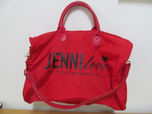 (50788)JENNI LOVE　ジェニィラブ　ボストンバック　レッド　USED_写真参照下さい。