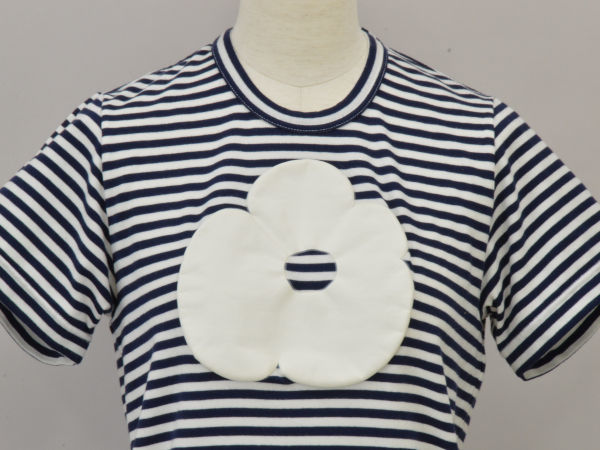 コムデギャルソン COMME des GARCONS Tシャツ/カットソー ボーダー 半袖 Sサイズ GT-T049/AD2007 ネイビー レディース j_p F-S4293_画像3